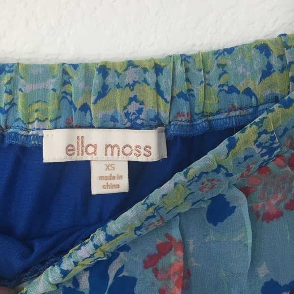 Ella Moss 100% Silk Skirt Elastic waist - Picture 5 of 7